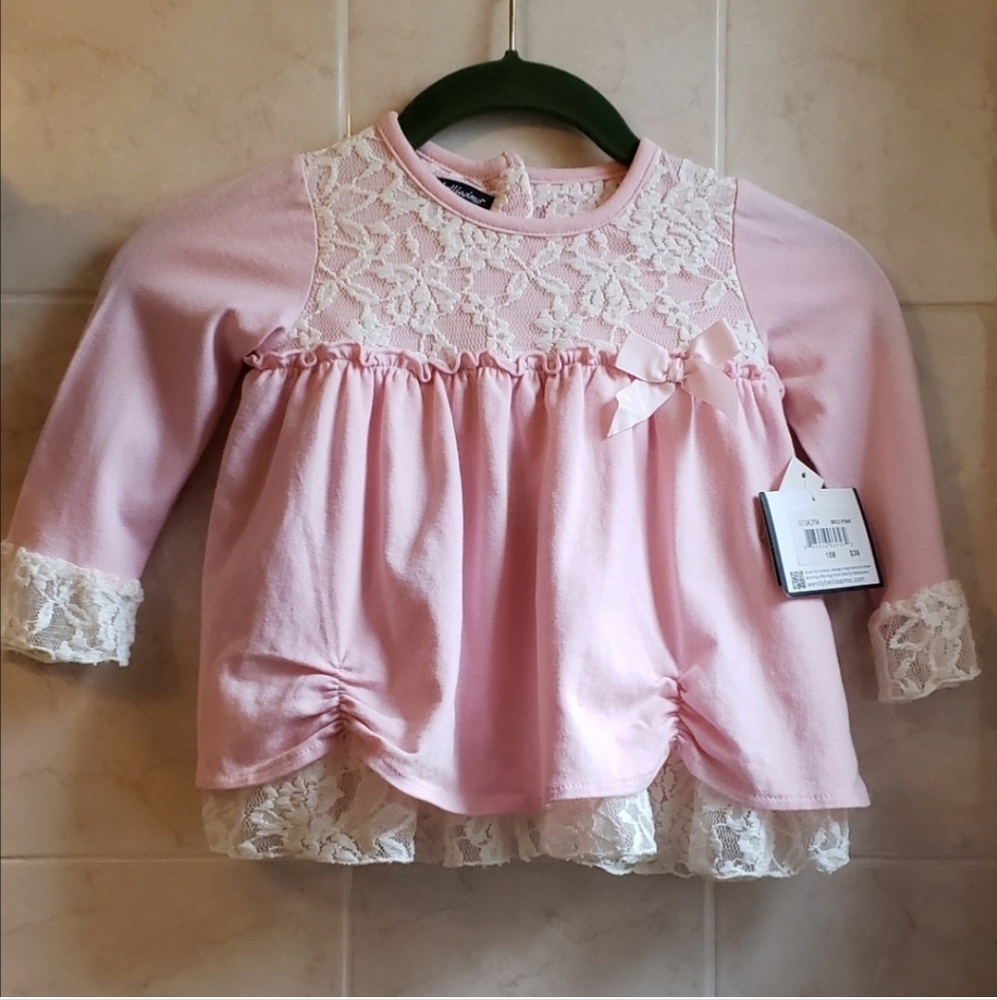 Wendy Bellissumo 2-PC Pink & White Set-Baby Clothing SZ 18M 23-26 LBS